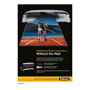 Without The Wait Laminator launch ad